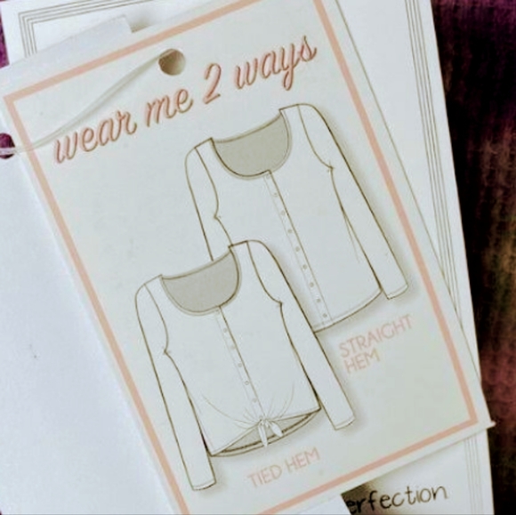 NWOT Ultra Flirt Tie Dye Twist Hem L/S Henley Thermal Style Top, Size XL - Picture 2 of 12